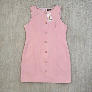 NWT PrettyGarden Pink Sleeveless Work Dress L